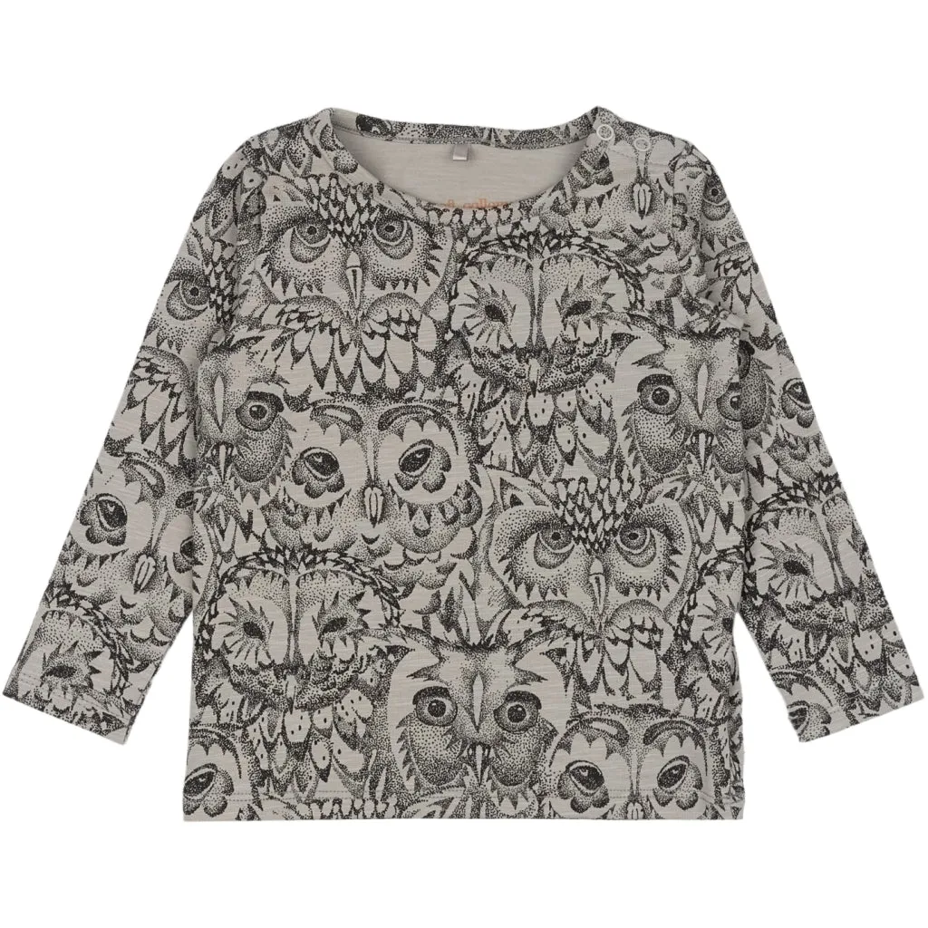SGBella L/S Baby Tee w/Owls - Grey (Drizzle)