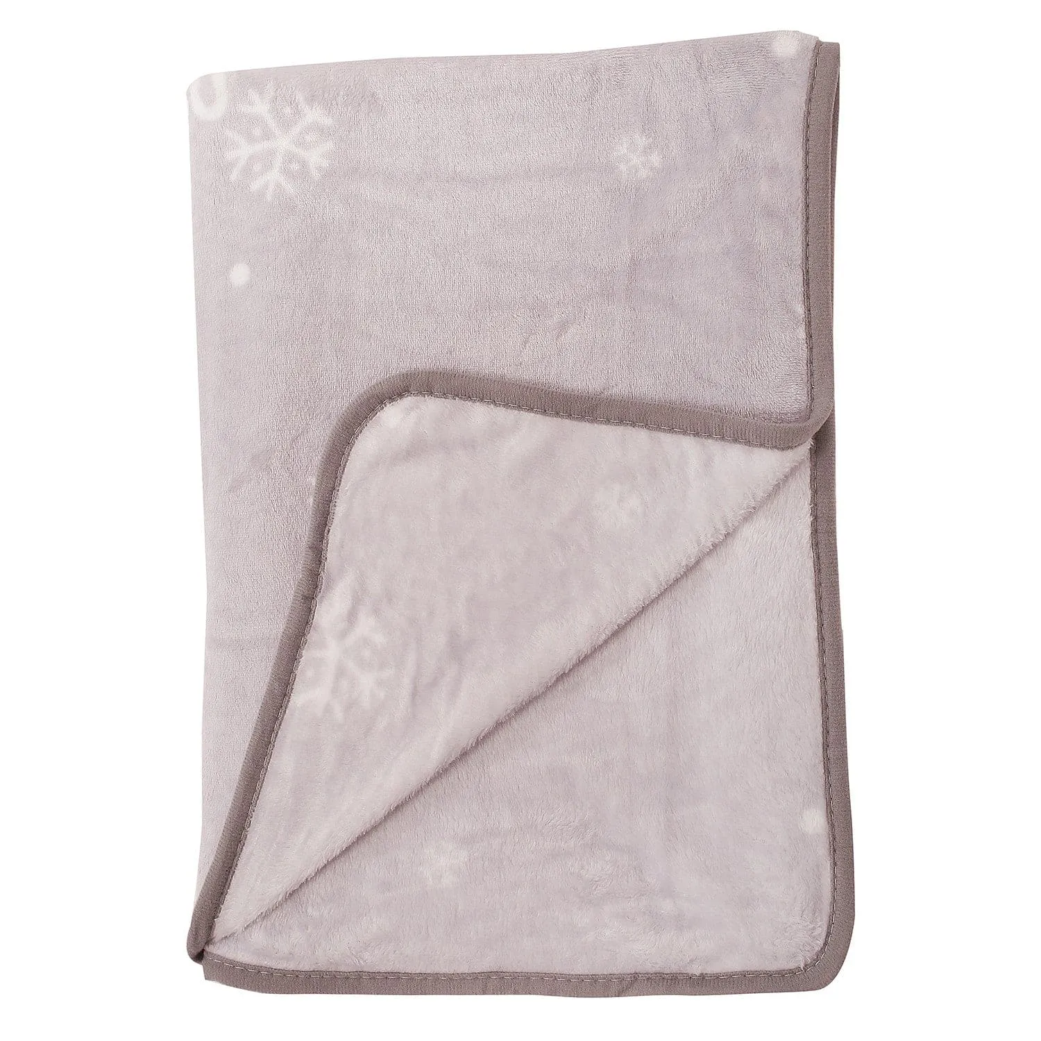 Snowy Reindeer White One Ply Blanket