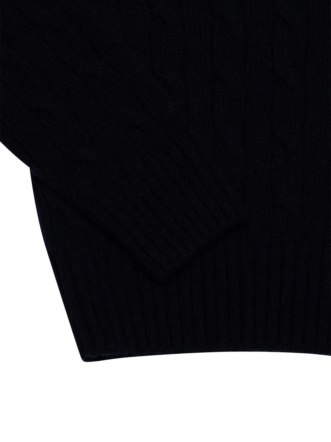 Strickpullover im Zopfstrick-Design - Hunter Navy
