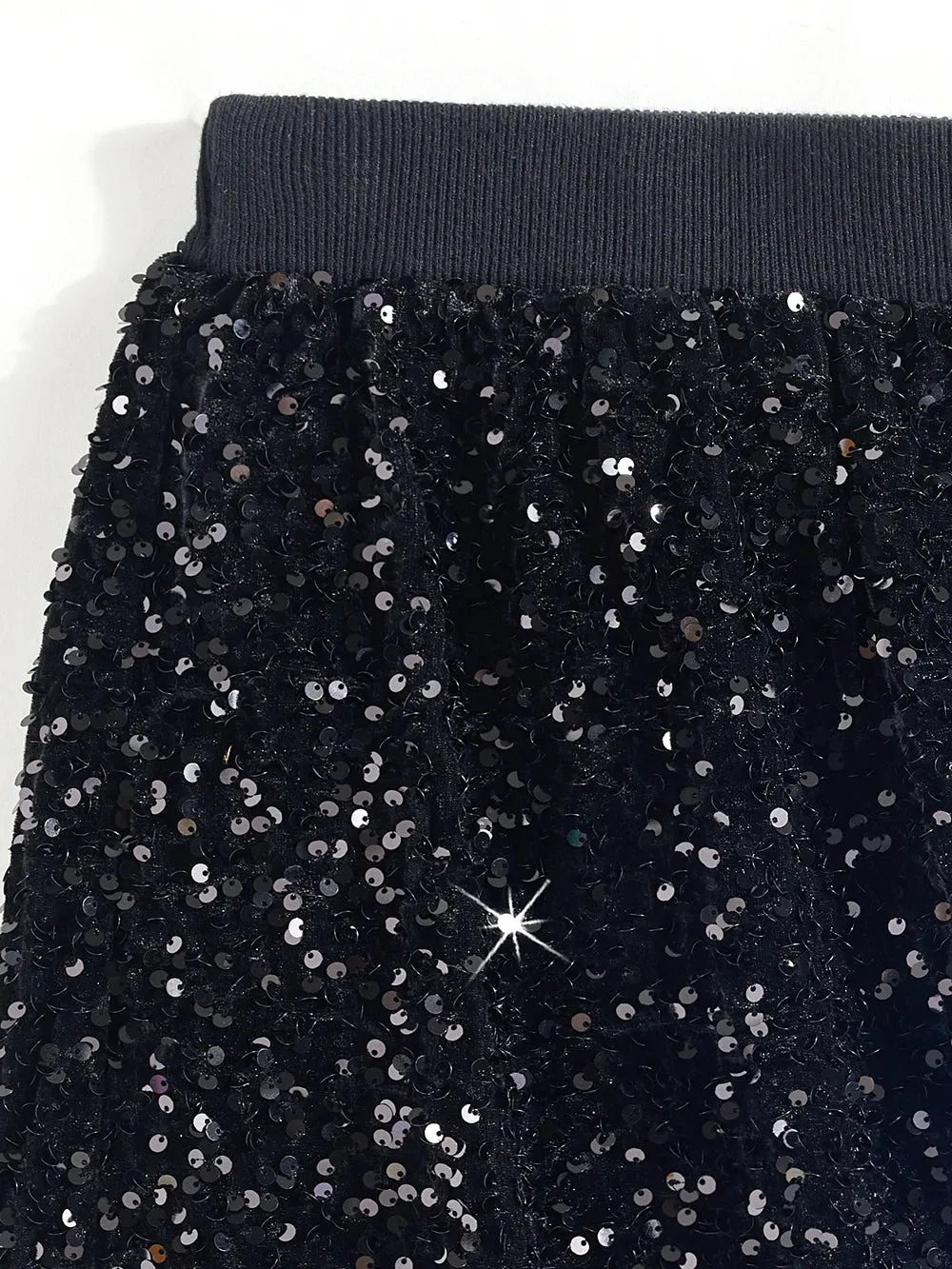 Trendy Shiny Sequins Short Skirts for Women Sexy Double-layer Solid Short Bottom Nightclub Party Festival Sparkly Skirt C-228