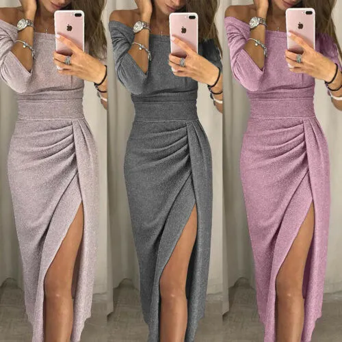 Women  Evening Party Ball Prom Gown Formal Cocktail Wedding Long Dress