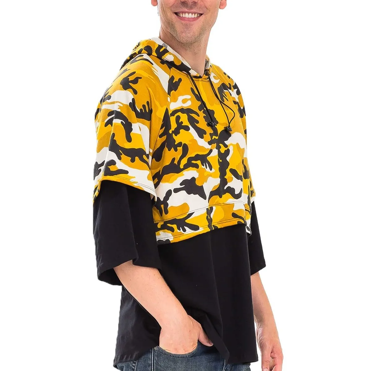 Yellow Camo French Terry Pullover